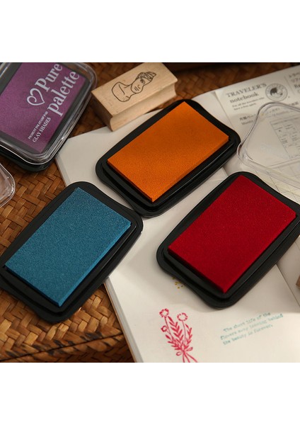 H Retro Renkli Su Bazlı Baskı Masası Içbükey Bel Rengi Dıy Çocuk Parmak Boyama Mühür El Hesabı Öğrenci Baskı Çamur (Yurt Dışından) modelleri