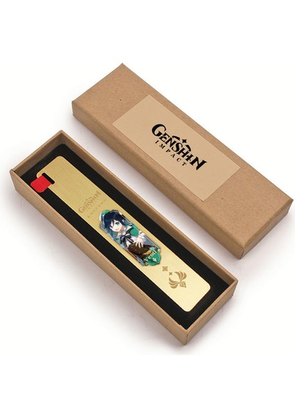 Stil 2 Genshin Etki Imi Anime Kırtasiye Kitaplar Için Imleri Karikatür Xiao Barbatos Hu Tao Diluc Çocuk Okul Malzemeleri Metal Cetvel (Yurt Dışından) fırsatları