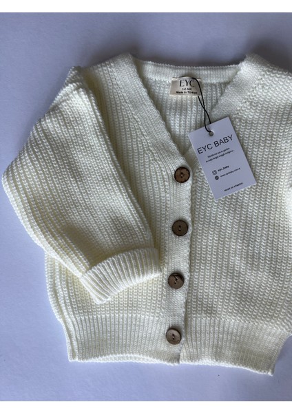 Çocuk Unisex Düğmeli Triko Hırka