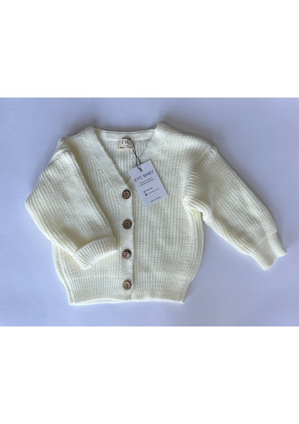 Çocuk Unisex Düğmeli Triko Hırka