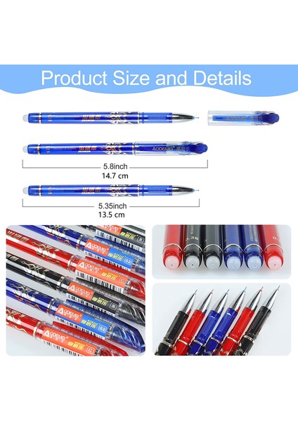 25 Adet Kırmızı Set A 25 Adet/takım Renkli Silinebilir Jel Kalem Yedekler Çubuklar 0.5mm Kawaii Tükenmez Kalemler Yıkanabilir Kolu Ofis Okul Yazma Kırtasiye (Yurt Dışından)