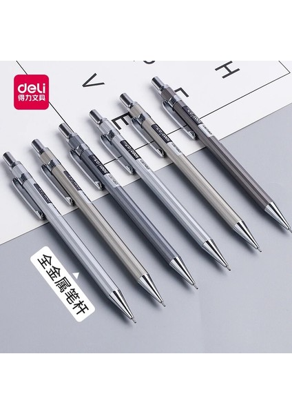 1 Adet Altın 0.7mm Yüksek Kaliteli Deli Mekanik Kurşun Kalem Tam Metal 0.5mm/0.7mm Profesyonel Boyama ve Yazma Için Okul Malzemeleri Kırtasiye Kalemler (Yurt Dışından)