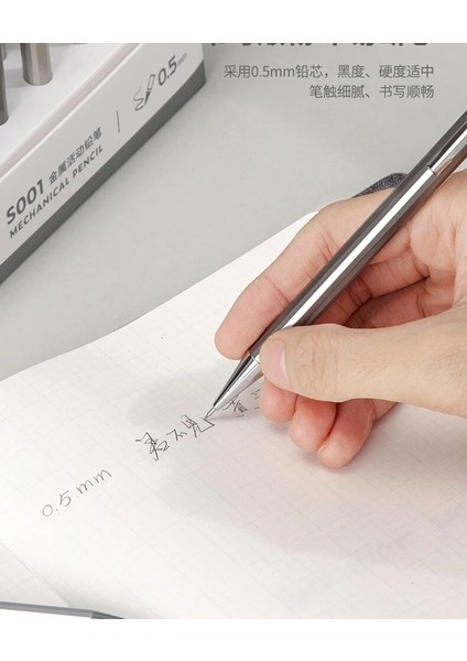 1 Adet Altın 0.7mm Yüksek Kaliteli Deli Mekanik Kurşun Kalem Tam Metal 0.5mm/0.7mm Profesyonel Boyama ve Yazma Için Okul Malzemeleri Kırtasiye Kalemler (Yurt Dışından)