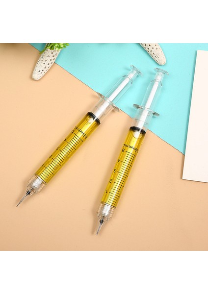 Sarı 80 Adet Iğne Tüp Şırınga Şekli Mekanik Kurşun Kalem Ofis Okul Kırtasiye (Yurt Dışından)