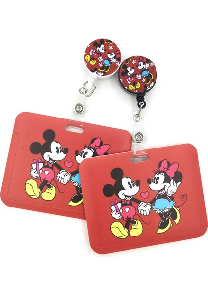 Stil 9 Güzel Mickey Minnie Mouse Kart Tutucu Kordon Kadın Erkek Çocuk Öğrenci Geri Çekilebilir Rozet Makara Kımlık Adı Otobüs Klipleri Kart Rozeti Tutucu (Yurt Dışından)