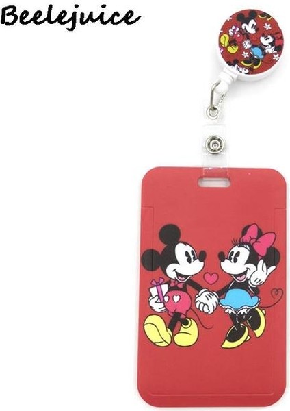 Stil 9 Güzel Mickey Minnie Mouse Kart Tutucu Kordon Kadın Erkek Çocuk Öğrenci Geri Çekilebilir Rozet Makara Kımlık Adı Otobüs Klipleri Kart Rozeti Tutucu (Yurt Dışından)