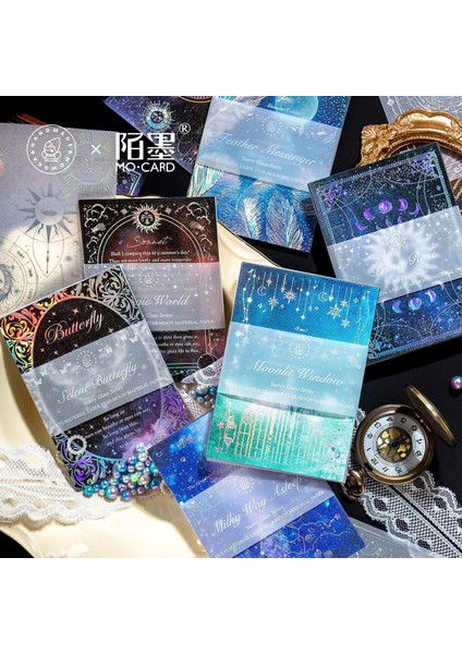 Stil 2 Vintage Yıldızlı Yaldızlı Lazer Tüy Kelebek Craft Kağıt Kolaj Önemsiz Günlük Malzeme Kağıt Dıy Albümü Scrapbooking Arka Plan (Yurt Dışından)