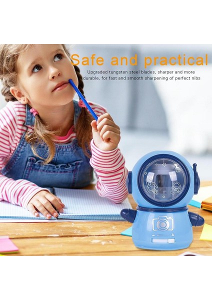 Açık Mavi Kalemtraşlar Spaceman Elektrikli Kalemtıraş Renkli Kalemler Için Otomatik Durdurma Hızlı Keskinleştirme Elektrikli Kalemtraşlar USB (Yurt Dışından) modelleri