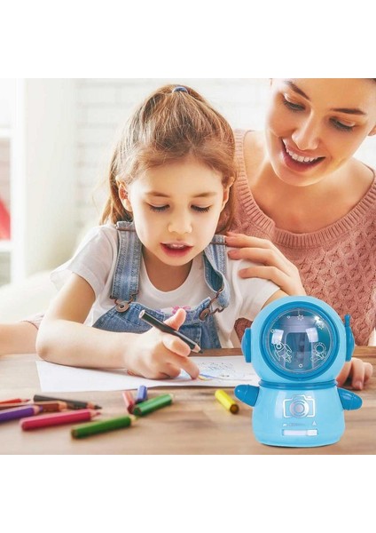 Açık Mavi Kalemtraşlar Spaceman Elektrikli Kalemtıraş Renkli Kalemler Için Otomatik Durdurma Hızlı Keskinleştirme Elektrikli Kalemtraşlar USB (Yurt Dışından) indirimleri