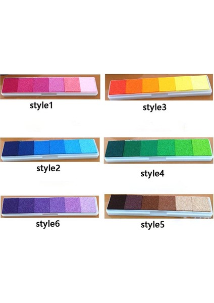 Style6 1 Adet Çocuk Parmak Izleri Dıy Scrapbooking Vintage Sanat El Sanatları Mürekkep Pedi Renkli Inkpad Pullar Yağ Bazlı Dekoratif Damga (Yurt Dışından) indirimleri