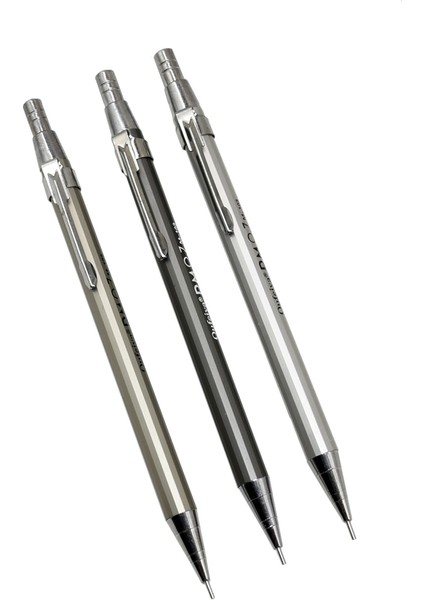 0.5mm 3 + 2 Adet 0.5mm 0.7mm Basit Metal Doku Mekanik Kurşun Kalem Yüksek Kaliteli Kalem Kurşun Öğrenci Çizim ve Yazma Malzemeleri (Yurt Dışından)