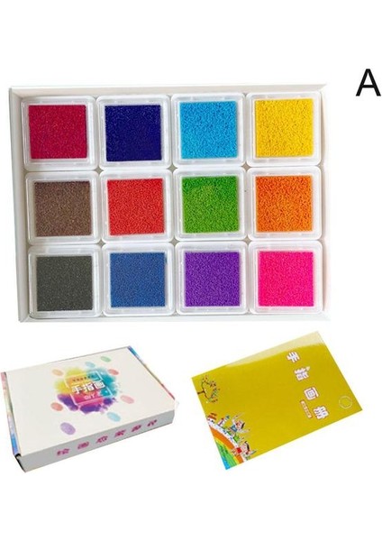 12 Renk 12/24 Renk Komik Mürekkep Pedi Damga Dıy Parmak Boyama Zanaat Kart Yapımı Çocuklar Için Montessori Çizim 0-12 Ay Bebek Oyuncakları (Yurt Dışından)