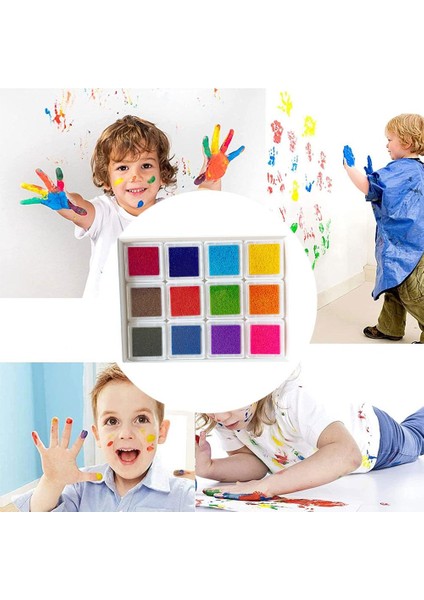 12 Renk 12/24 Renk Komik Mürekkep Pedi Damga Dıy Parmak Boyama Zanaat Kart Yapımı Çocuklar Için Montessori Çizim 0-12 Ay Bebek Oyuncakları (Yurt Dışından) modelleri
