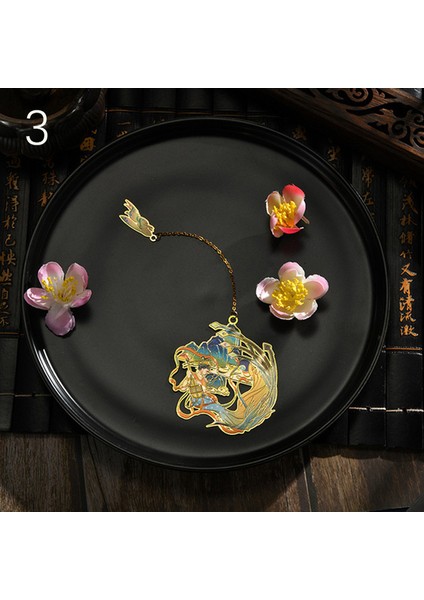 Stil 3 Çin Tarzı Vinç Metal Imleri Retro Geyik Kitap Ayracı Çiçek Kolye ile Öğrenciler Okuma Malzemeleri Okul Ofis Kırtasiye (Yurt Dışından)