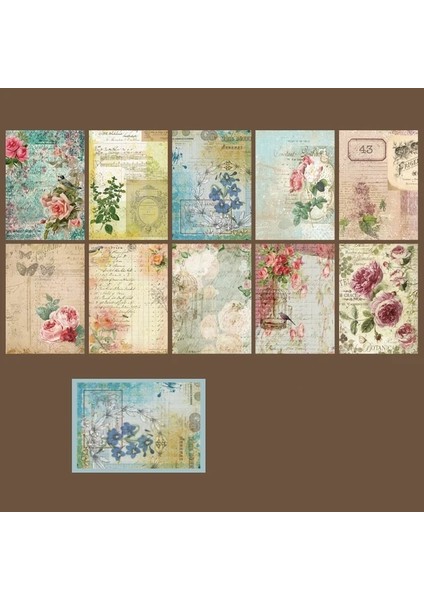 Stil 2 20 Adet/paket Vintage Malzemeler Turnusol Kağıdı Dekor Kırtasiye Dıy Scrapbooking Kolaj Günlük Tutma Estetik Kraft El Işi Kağıdı (Yurt Dışından)