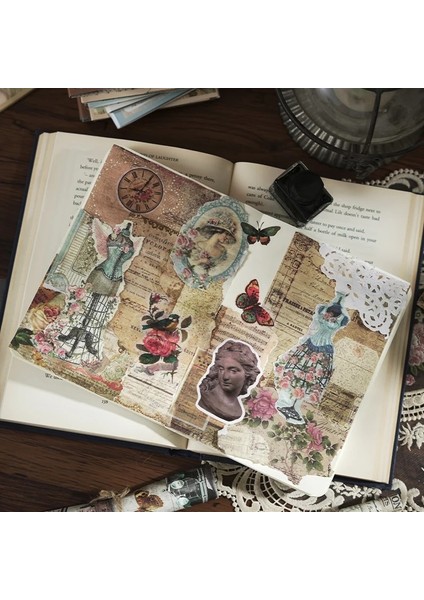 Stil 2 20 Adet/paket Vintage Malzemeler Turnusol Kağıdı Dekor Kırtasiye Dıy Scrapbooking Kolaj Günlük Tutma Estetik Kraft El Işi Kağıdı (Yurt Dışından) modelleri