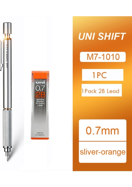 0.7mm Kalem 2b Kurşun Uni Mekanik Kurşun Kalem Lapiceros 0.3/0.4/0.5/0.7/0.9mm Shıft Boru Kilidi Metal Otomatik Kalemler Anti-Kırık Çekirdek Okul Malzemeleri (Yurt Dışından)