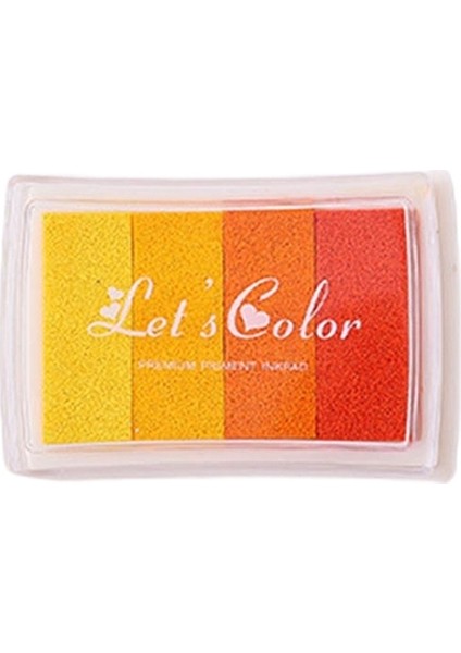 Sarı Degrade Taşınabilir Mürekkep Pedleri 4 Renk Mürekkep Pedleri Çocuklar Için Yıkanabilir Parmak Izi Öğrencileri Okul Ev Lastik Pullar Dıy Scrapbooking (Yurt Dışından)