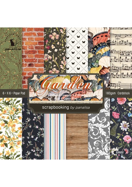 B10 12 Yaprak Çiçek Deniz Gül Baskılı Not Defteri Scrapbooking Arka Plan Kağıt Pedleri Vintage Önemsiz Günlük Kağıt Paketleri Zanaat Malzemeleri (Yurt Dışından)