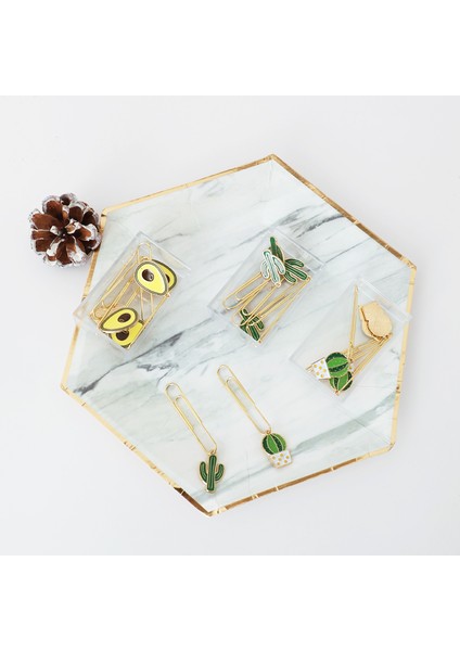 Mix Tutu 5 Adet Sevimli Avokado Imi Kawaii Kaktüs Altın Folyo Metal Kolye Ataş Kızlar Hediye Ofis Okul Malzemeleri H0335 (Yurt Dışından) modelleri