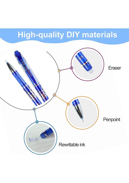 Mavi Refills-20 25 Adet/takım Renkli Silinebilir Jel Kalem Yedekler Çubuklar 0.5mm Kawaii Tükenmez Kalemler Yıkanabilir Kolu Ofis Okul Yazma Kırtasiye (Yurt Dışından) fiyatları