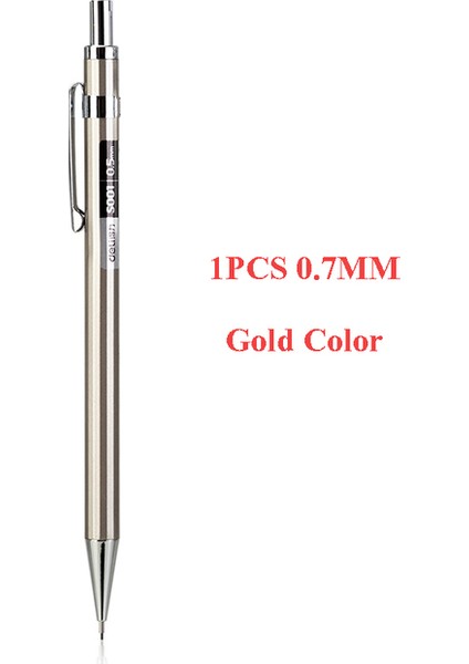 1 Adet Altın 0.7mm Deli Metal Mekanik Kurşun Kalem 0.5/0.7mm Öğrenci Aktivite Kalemi ile Kauçuk Kalem Çekirdek Boyama Yazma Kalem Çocuk Kırtasiye (Yurt Dışından)