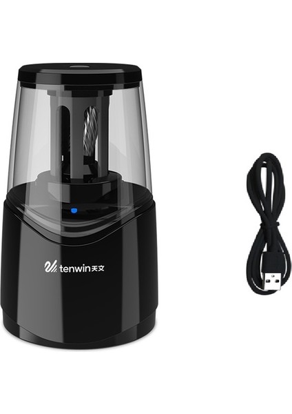 Siyah USB Otomatik Elektrikli Kalemtıraş Kırtasiye Renkli Kalemler Için Mekanik Çocuklar Için Ağır Hizmet (Yurt Dışından)