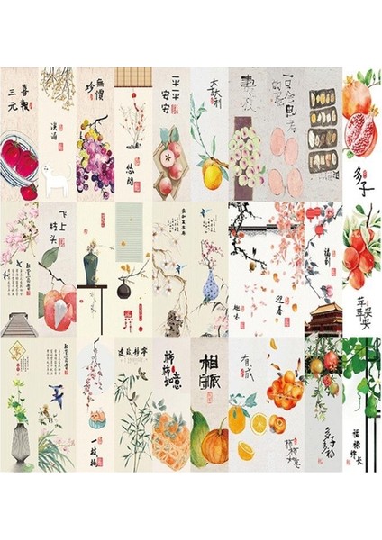 22 30 Adet Yaratıcı Çin Tarzı Kağıt Imleri Boyama Kartları Retro Güzel Kutulu Imi Hatıra Hediyeler Xxuc (Yurt Dışından)