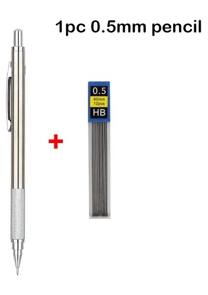 1 Adet 0.5mm Kalem Mekanik Kurşun Kalem Seti 0.3 0.5 0.7 0.9 1.3 2.0mm Tam Metal Sanat Çizim Boyama Otomatik Kurşun Kalem Ofis Okul Kaynağı (Yurt Dışından)