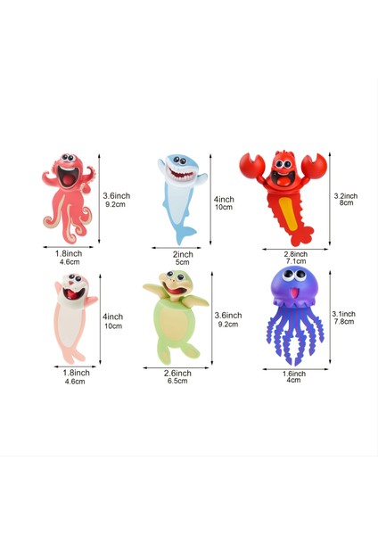 N 1 Adet 3D Okyanus Karikatür Hayvan Kitap Ayracı Hediye Gençler Için Erkek ve Kız Öğrenciler Pvc (Yurt Dışından) fırsatları