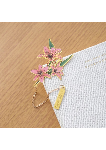 B Yaratıcı Çin Tarzı Çiçekler Pirinç Imi Püskül Kolye ile Retro Kitap Klipleri Öğrenci Güzel Hatıra Okul Ofis Malzemeleri (Yurt Dışından)