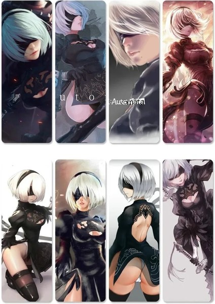 Stil 2 8 Adet Sıcak Oyun Nier: Automata Yer Imleri Su Geçirmez Şeffaf Pvc Plastik Kitap Ayracı Güzel Kitap Ayraçları Hediye (Yurt Dışından) fırsatları