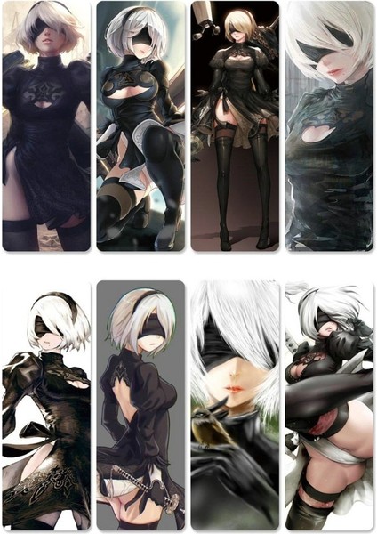 Stil 2 8 Adet Sıcak Oyun Nier: Automata Yer Imleri Su Geçirmez Şeffaf Pvc Plastik Kitap Ayracı Güzel Kitap Ayraçları Hediye (Yurt Dışından) indirimleri