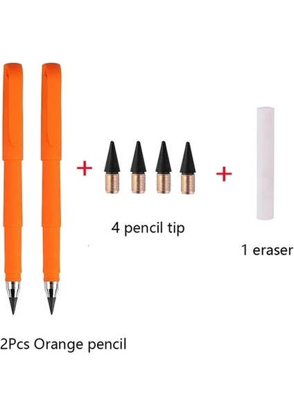 Orange Set 7 Adet/takım Sınırsız Yazma Ebedi Kalem Çok Renkli Hiçbir Mürekkep Silinebilir Kalem Okul Hediye Sanat Kroki Aracı Ofis Malzemeleri Kırtasiye (Yurt Dışından)