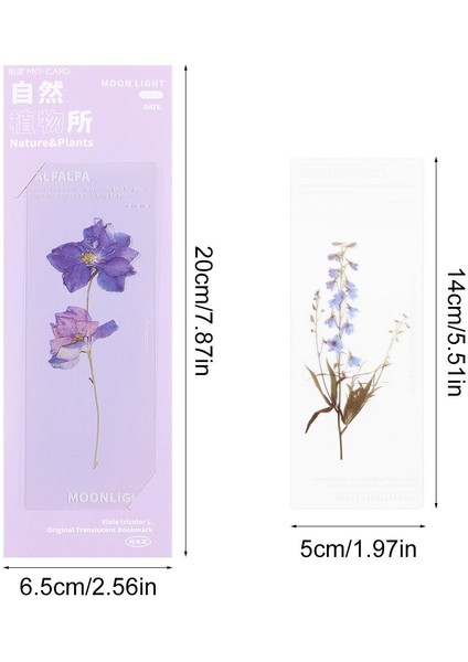 Purple-1 5 Adet/takım Doğa Bitkiler Çiçek Ins Tarzı Yer Imleri Kart Saydam Çiçek Kitap Not Marker Sayfa Tutucu Pet Okuma Yer Imleri (Yurt Dışından) fiyatları