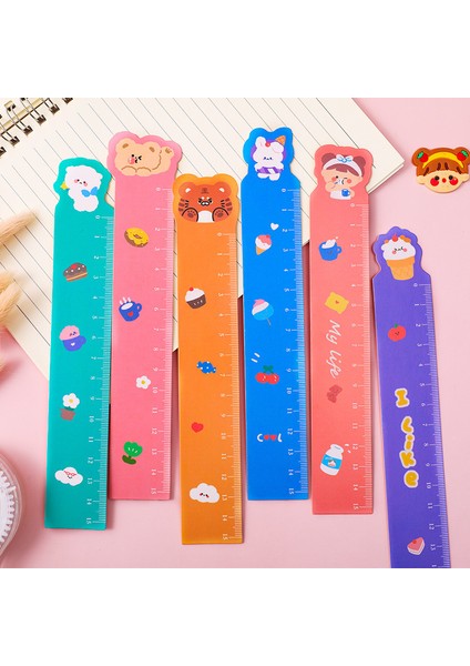 F 6 Adet Sevimli Hayvan Hayvan Serisi Yumuşak Cetveller Kırtasiye Imi Ölçüm Çizim Bükülebilir Cetvel Okul Ofis Kaynağı Için (Yurt Dışından) fiyatları