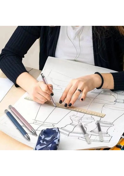 8b Yaratıcı 5.6mm Metal Mekanik Kurşun Kalem 4b 6b 8b Sanat Kroki Otomatik Kalem Okul Ofis Malzemeleri Öğrenciler Çizim Kırtasiye (Yurt Dışından)