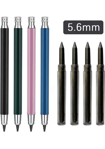 8b Yaratıcı 5.6mm Metal Mekanik Kurşun Kalem 4b 6b 8b Sanat Kroki Otomatik Kalem Okul Ofis Malzemeleri Öğrenciler Çizim Kırtasiye (Yurt Dışından)