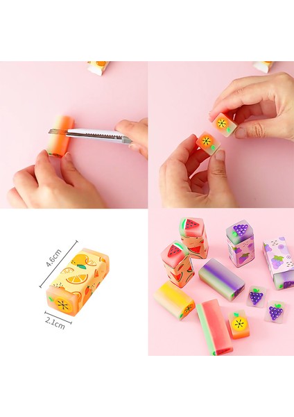 Rastgele Kawaii Meyve Karpuz Limon Silgi Kauçuk Düzeltme Malzemeleri Okul Kırtasiye Silgi Öğrenci Ödülleri Hediye Kırtasiye (Yurt Dışından) indirimleri