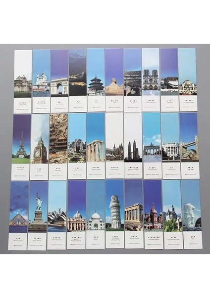 Stil 3 30 Adet Yaratıcı Çin Tarzı Kağıt Imleri Boyama Kartları Retro Güzel Kutulu Imi Hatıra Hediyeler (Yurt Dışından)