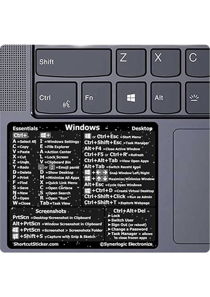 Mac Için 1 Adet Referans Klavye Kısayol Etiket Yapışkanlı Pc Dizüstü Masaüstü Windows Ofis Çıkartmaları (Yurt Dışından)