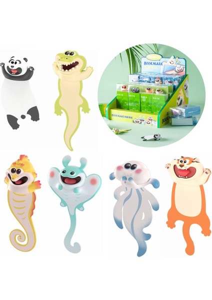 Kedi Pvc Okyanus Serisi 3D Stereo Işaretleyici Hayvan Kitap Ayracı Kitap Okuma Severler Işareti Kitap Ayracı Öğrenme Kırtasiye Çocuklar Için Hediye (Yurt Dışından) fiyatları
