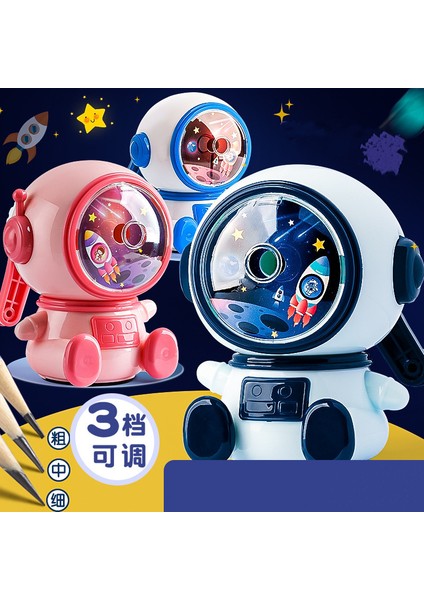 L Astronot Kalemtıraş Otomatik Kalemtıraş Erkek Anaokulu Karikatür El-Krank Sevimli Ilköğretim Okul Malzemeleri (Yurt Dışından) fiyatları