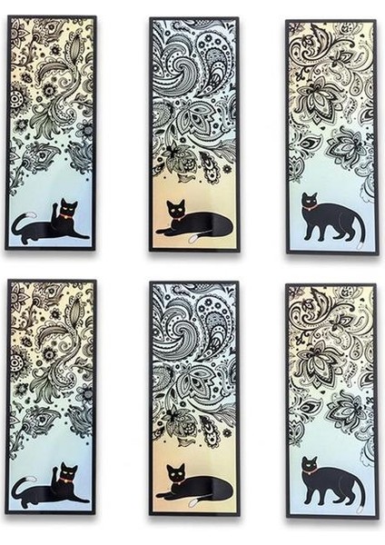 C Koku Yok Kitap Klipleri Şeffaf Çizilmez 6 Stil Sevimli Siyah Kedi Günlük Yer Imleri Kitap Işaretleri Okuma Asistanı (Yurt Dışından)