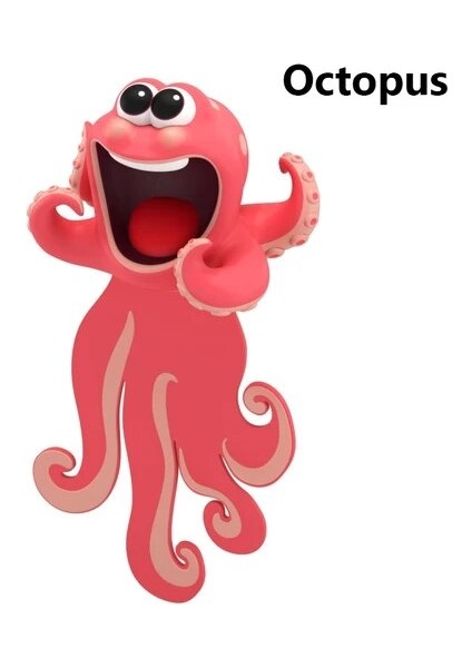 Ahtapot Çocuklar Için Kawaii Karikatür Hayvan Imi Orijinal Kedi Pvc Kitap Okuma Öğesi Yaratıcı Hediye Okul Kırtasiye (Yurt Dışından)