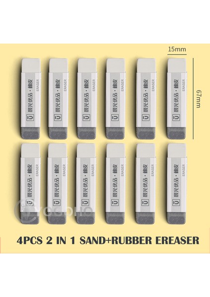 4 Adet 2'si 1 Arada Silgi Mg 4 Adet Süper Yumuşak Silgi Çizim Kalemi Kauçuk Pastel Sanat Kroki Öğrenci Kalemi Yumuşak Silgi Ofis Okul Kırtasiye (Yurt Dışından) fırsatları