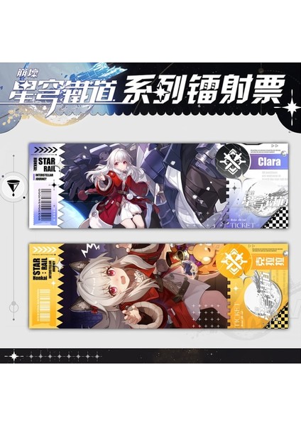 Clara Blade Kafka Kanca Bailu Imleri Anime Honkai Star Rail Lazer Bilet Imi Yaratıcı Kitap Sayfası Işaretleyici Kırtasiye Malzemeleri Hediye (Yurt Dışından)