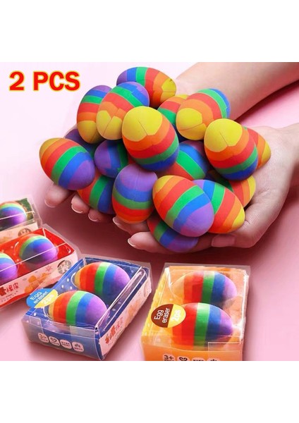 2 Adet 2 Adet Gökkuşağı Yumurta Silgi Kawaii Sevimli Renkli Kurşun Kalem Silgisi Çocuklar Için Okul Öğrencileri Kırtasiye Çocuklar Hediye Oyuncaklar Ödül (Yurt Dışından) fiyatları