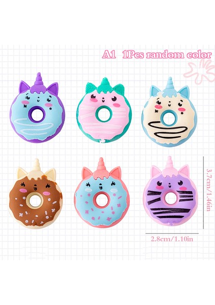 1 Adet 1/6 Adet Sevimli Karikatür Unicorn Çörek Kauçuk Silgi Yaratıcı Kawaii Çocuk Silgi Okul Malzemeleri Kırtasiye Çocuklar Öğrenci Ödülleri (Yurt Dışından)