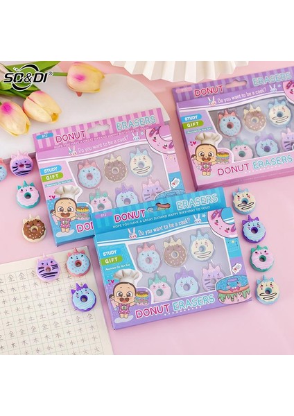 1 Adet 1/6 Adet Sevimli Karikatür Unicorn Çörek Kauçuk Silgi Yaratıcı Kawaii Çocuk Silgi Okul Malzemeleri Kırtasiye Çocuklar Öğrenci Ödülleri (Yurt Dışından)
